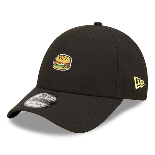 New Era 9FORTY Burger Repreve Baseball Cap - NE Food Icon - Black
