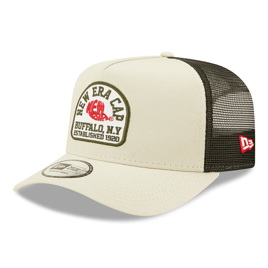 New Era State Patch A-Frame Trucker Cap - Stone