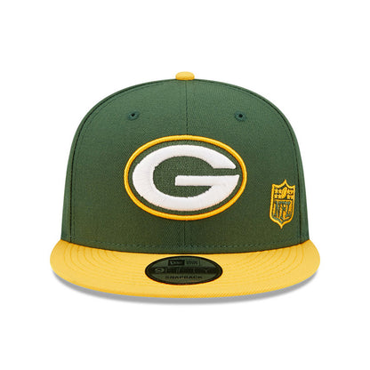 New Era 9FIFTY Green Bay Packers Snapback Cap - NFL Team Arch - Green-Yellow
