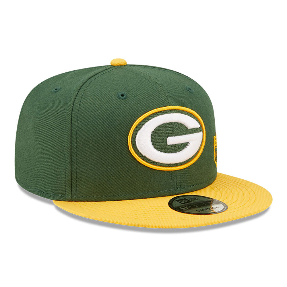New Era 9FIFTY Green Bay Packers Snapback Cap - NFL Team Arch - Green-Yellow