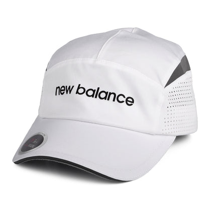 New Balance Hats Laser Running 5 Panel Cap - White