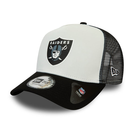 New Era 9FORTY Las Vegas Raiders A-Frame Trucker Cap - NFL Team Colour Block - Black-White