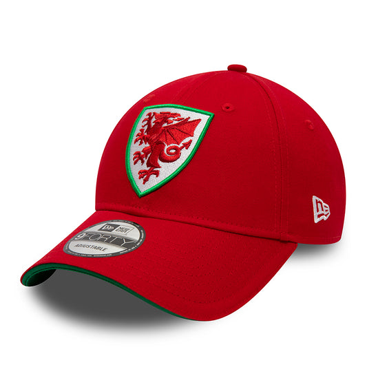 New Era 9FORTY Football Association of Wales Baseball Cap - Core - Scarlet-Green