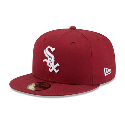New Era 59FIFTY Chicago White Sox Baseball Cap - MLB League Essential - Cardinal-White