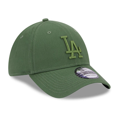 New Era 39THIRTY L.A. Dodgers Baseball Cap - MLB League Essential - Olive On Olive