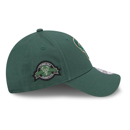 New Era 9FORTY Milwaukee Bucks Baseball Cap - NBA Team Side Patch - Green