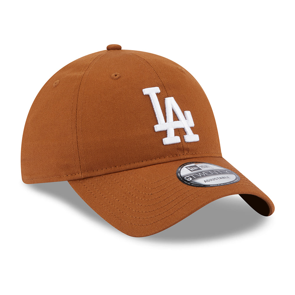 New Era 9TWENTY L.A. Dodgers Baseball Cap - MLB League Essential - Toffee-White