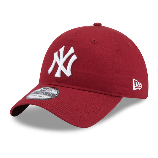 New Era 9TWENTY New York Yankees Baseball Cap - MLB League Essential - Cardinal-White