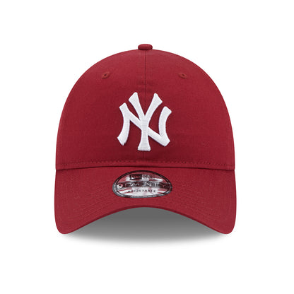 New Era 9TWENTY New York Yankees Baseball Cap - MLB League Essential - Cardinal-White