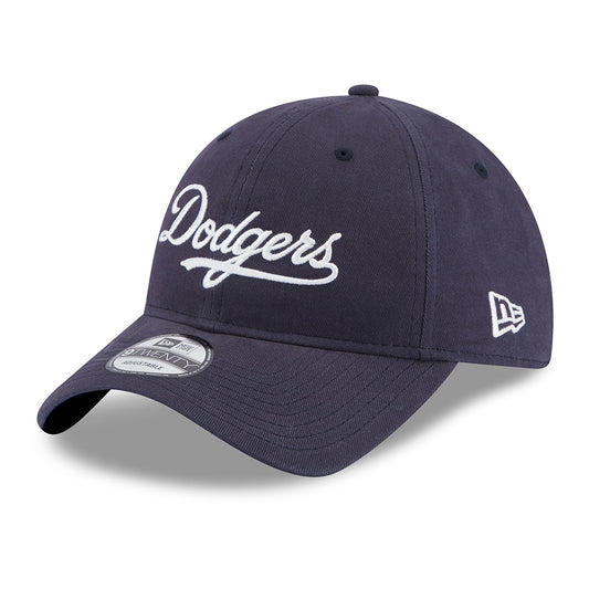 New Era 9TWENTY L.A. Dodgers Baseball Cap - MLB Team Script - Navy-White