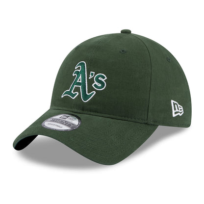 New Era 9TWENTY Oakland Athletics Baseball Cap - MLB Team Script - Dark Green