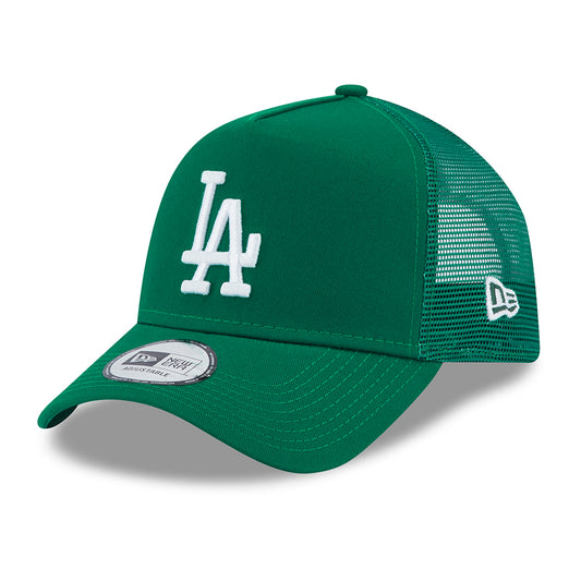 New Era L.A. Dodgers A-Frame Trucker Cap - MLB League Essential - Malachite-White