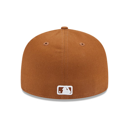 New Era 59FIFTY L.A. Dodgers Baseball Cap - MLB Team Outline - Toffee-White