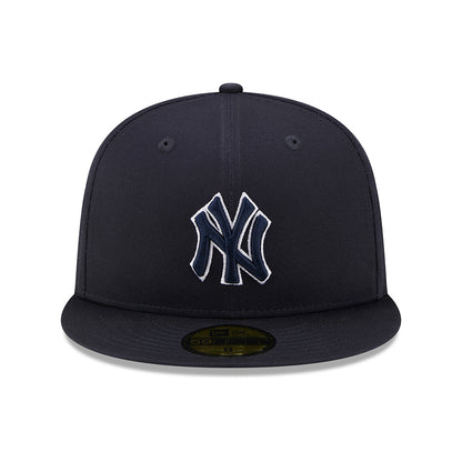 New Era 59FIFTY New York Yankees Baseball Cap - MLB Team Outline - Navy-White