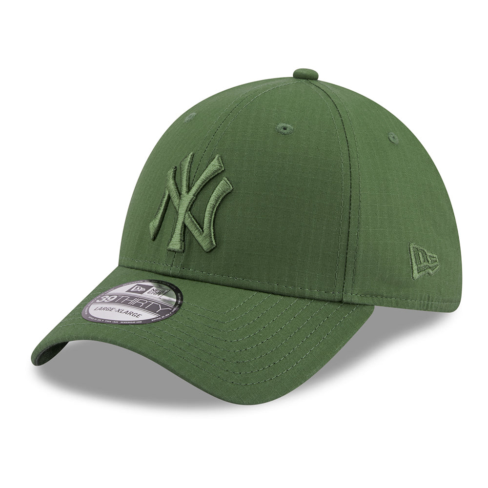 New Era 39THIRTY New York Yankees Baseball Cap - MLB Ripstop - Olive On Olive