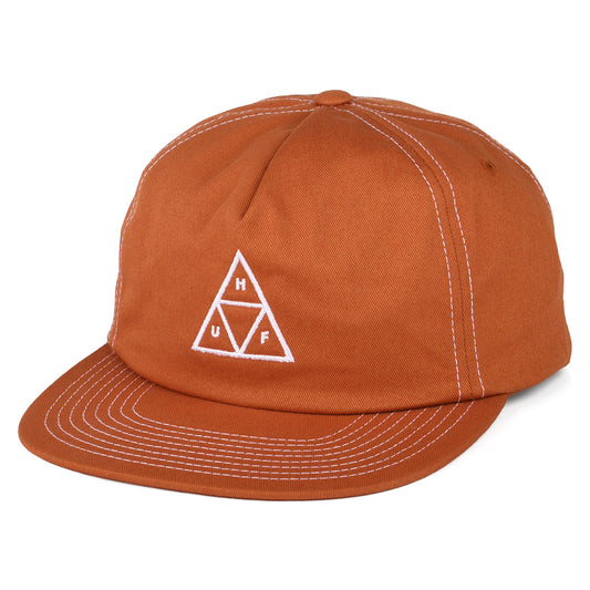 HUF Triple Triangle Unstructured Snapback Cap - Camel-White