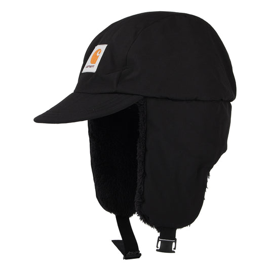 Carhartt WIP Hats Alberta Baseball Cap with Earflaps - Black