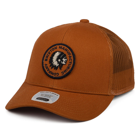 Brixton Hats Rival Stamp NetPlus MP Trucker Cap - Burnt Orange