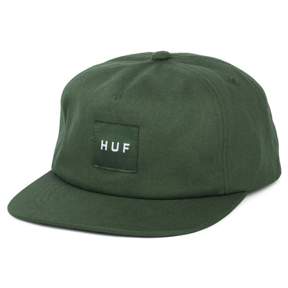 HUF Box Logo Unstructured Snapback Cap - Dark Green