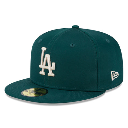 New Era 59FIFTY L.A. Dodgers Baseball Cap - MLB League Essential - Dark Green-Stone
