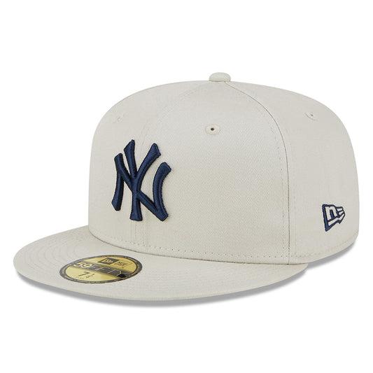 New Era 59FIFTY New York Yankees Baseball Cap - MLB League Essential - Stone-Navy