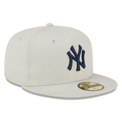 New Era 59FIFTY New York Yankees Baseball Cap - MLB League Essential - Stone-Navy