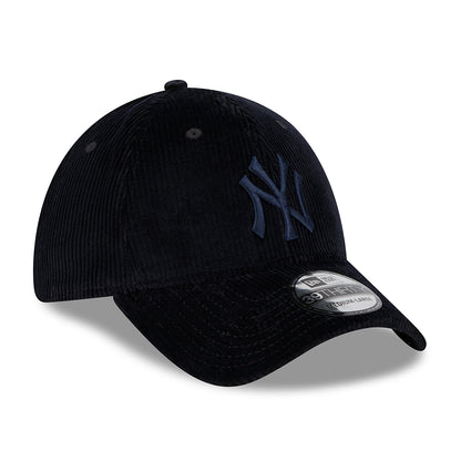 New Era 39THIRTY New York Yankees Baseball Cap - MLB Wide Cord - Navy On Navy