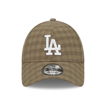 New Era 9FORTY L.A. Dodgers Baseball Cap - MLB Flannel - Camel-White