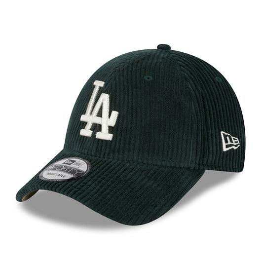 New Era 9FORTY L.A. Dodgers Baseball Cap - MLB Wide Cord - Dark Green-Stone