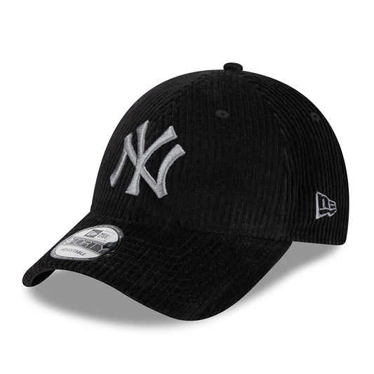 New Era 9FORTY New York Yankees Baseball Cap - MLB Wide Cord - Black-Grey