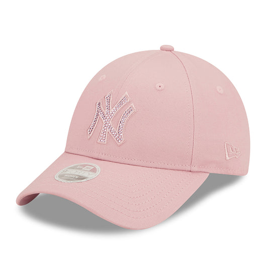 New Era Womens 9FORTY New York Yankees Baseball Cap - MLB Diamante - Pink