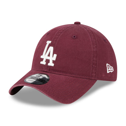New Era 9TWENTY L.A. Dodgers Baseball Cap - MLB League Essential - Maroon-White
