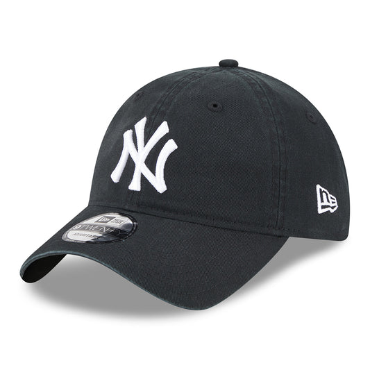 New Era 9TWENTY New York Yankees Baseball Cap - MLB League Essential - Black-White