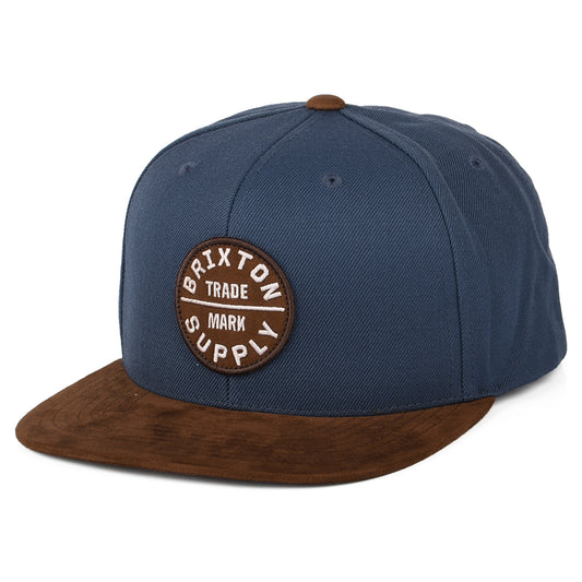 Brixton Hats Oath III Snapback Cap - Blue-Brown