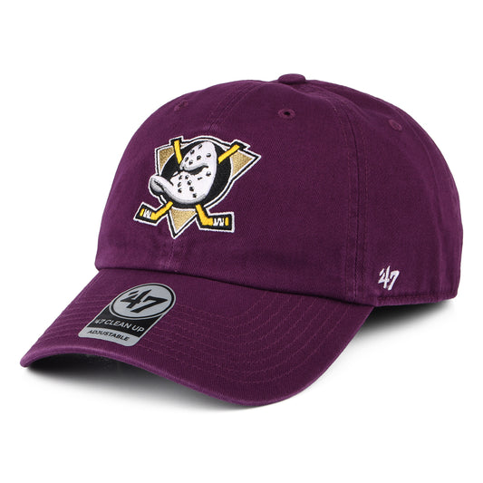 47 Brand Anaheim Ducks Baseball Cap - NHL Clean Up - Burgundy