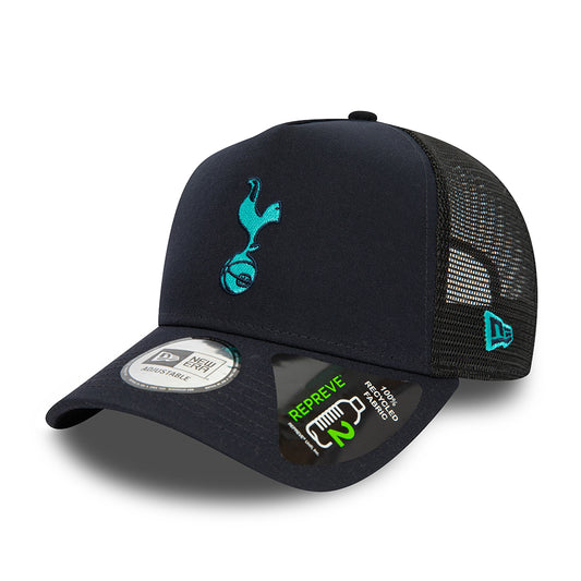 New Era Tottenham Hotspur FC A-Frame Trucker Cap - Repreve Seasonal Pop - Navy-Teal