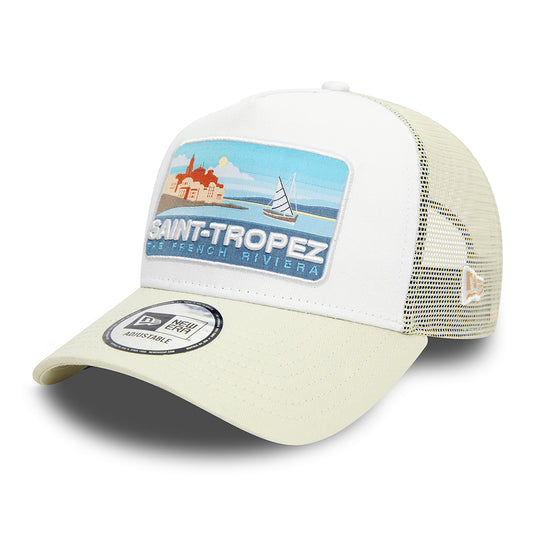 New Era Saint-Tropez A-Frame Trucker Cap - NE Summer - White-Off White