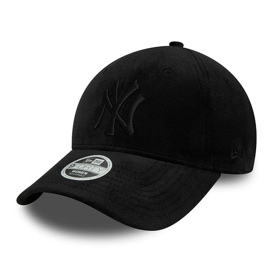 New Era Womens 9FORTY New York Yankees Snapback Cap - MLB Velour - Black