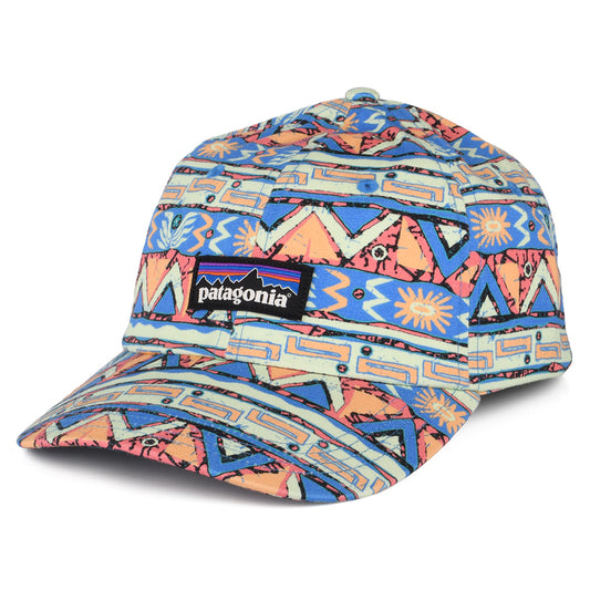 Patagonia Hats High Hopes Geo Small P-6 Label Trad Organic Cotton Baseball Cap - Green-Blue-Multi