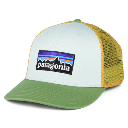 Patagonia Hats P-6 Logo Organic Cotton Trucker Cap - Mint-Green-Mustard
