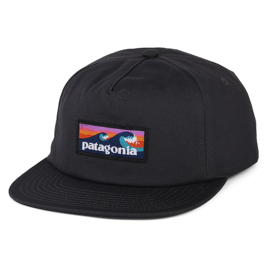 Patagonia Hats Boardshort Label Funfarer Organic Cotton Baseball Cap - Ink Black
