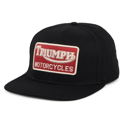 Triumph Motorcycles Straggler Cotton Flat Brim Baseball Cap - Black