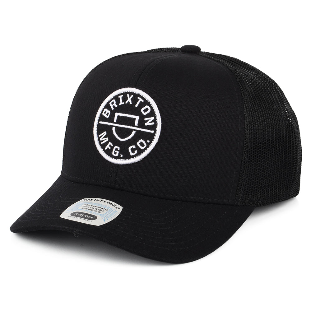 Brixton Hats Crest NetPlus MP Trucker Cap - Black