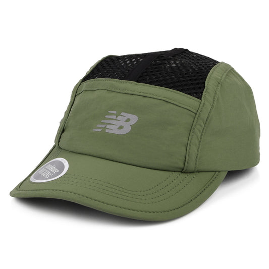 New Balance Hats Running Stash Packable 5 Panel Cap - Dark Olive
