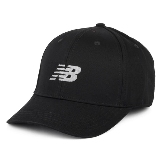 New Balance Hats Structured Cotton Twill Snapback Cap - Black