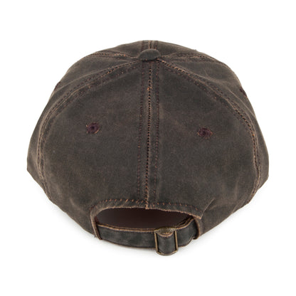 Dorfman-Pacific Hats Weathered Cotton Baseball Cap - Brown