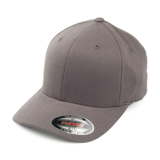 FlexFit Mid-Pro Brushed Twill Baseball Cap - Cool Grey