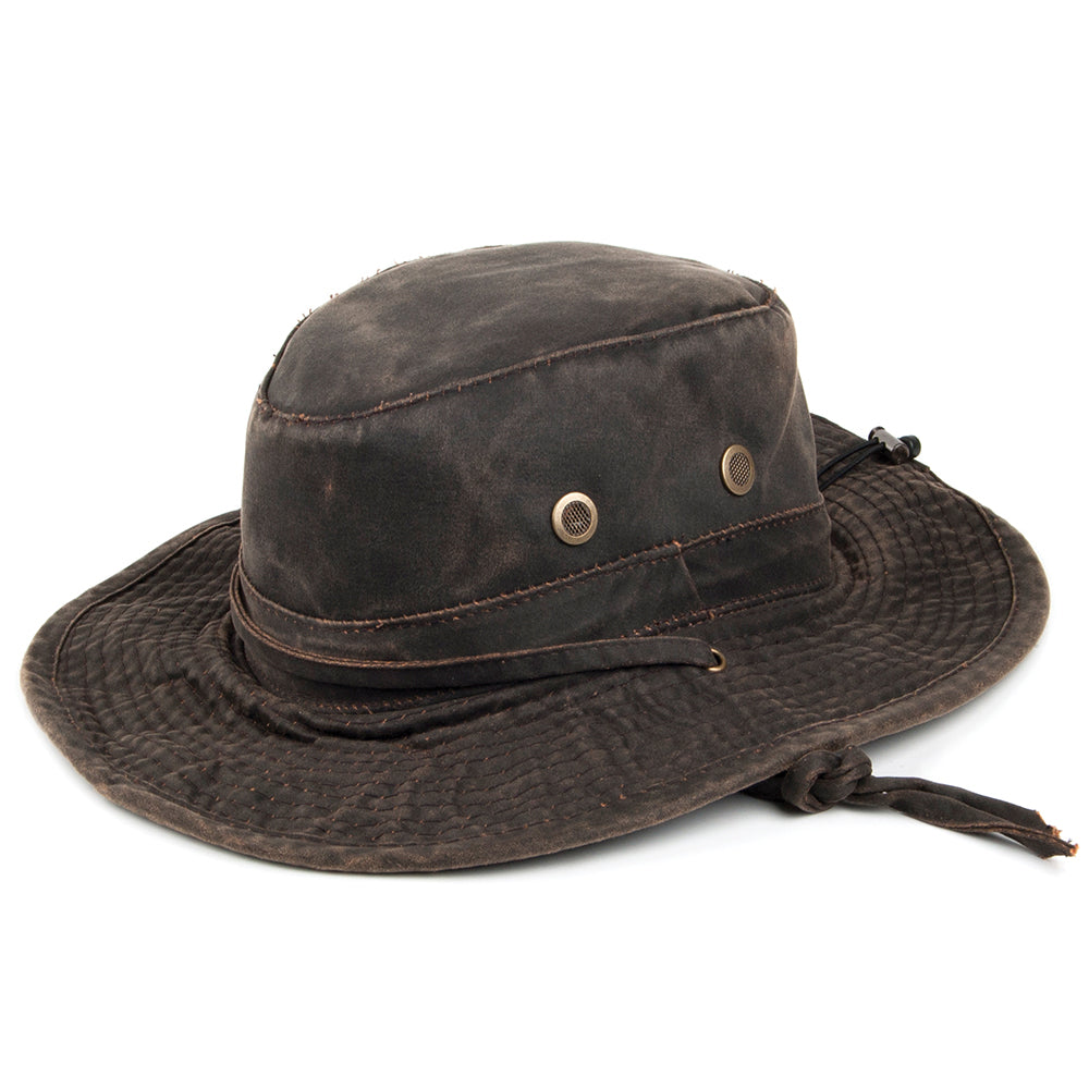 Dorfman Pacific Hats Weathered Cotton Boonie Hat - Brown