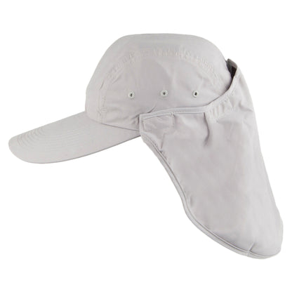 Dorfman Pacific Hats Removable Sun Shield Flap Cap - Grey