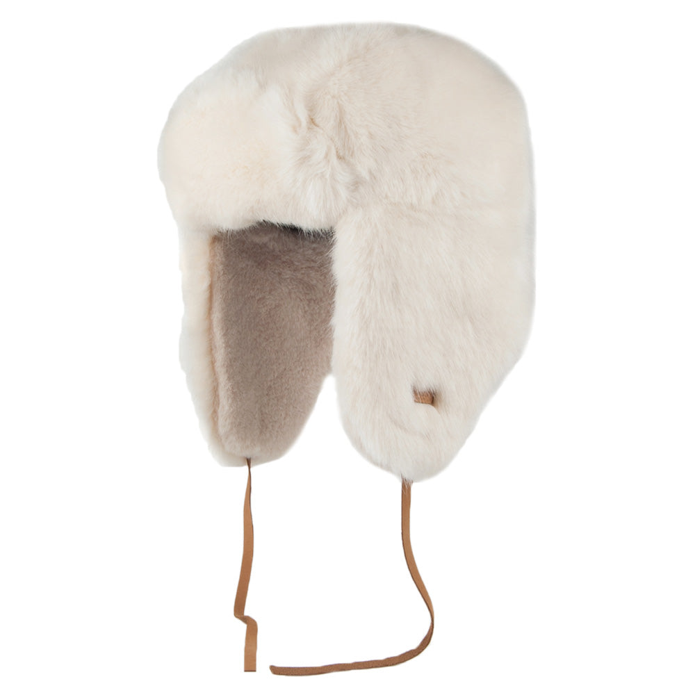 Barts Hats Lucerne Bomber Faux Fur Trapper Hat - White
